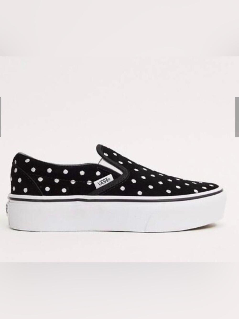 Vans Black and White Polka Dot Platform Slip-On NWB Women’s Size 7